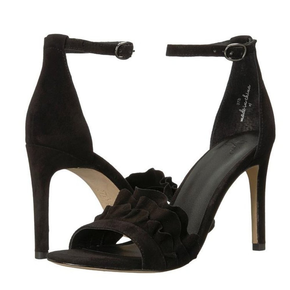 JOIE Black Suede Heel Dress Sandals - Picture 3 of 3